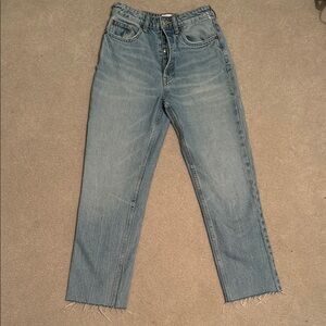 Zara Blue High-Waisted Jeans